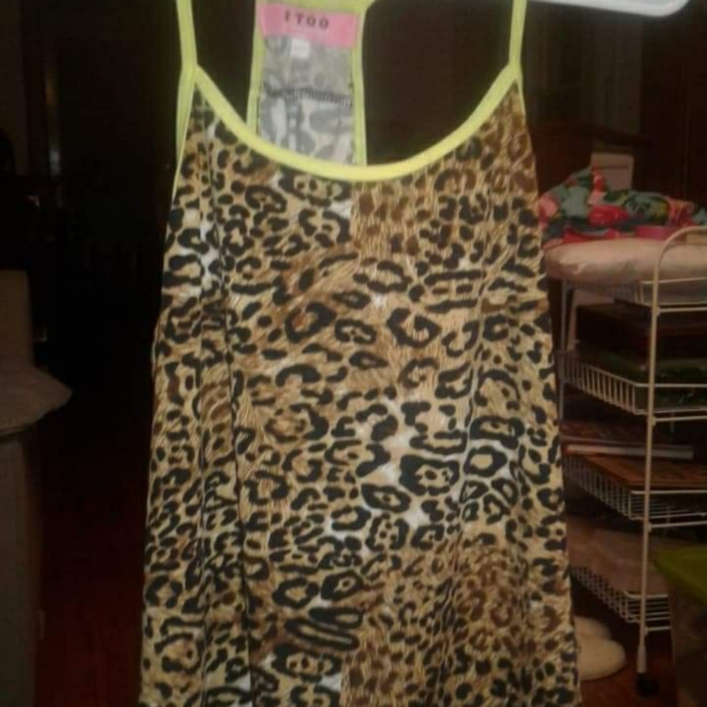 Cheetah print tank top